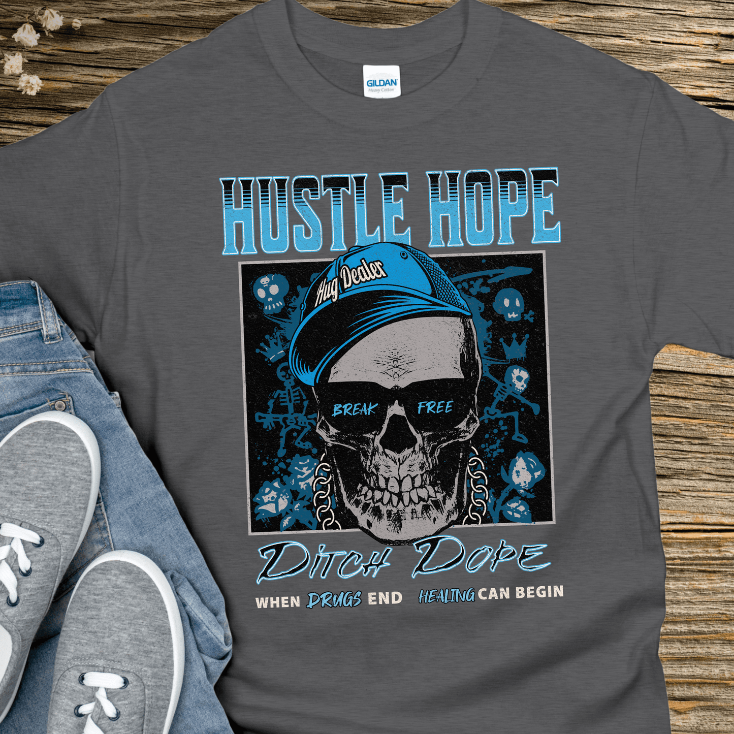 Recovery T-Shirt | Inspiring Sobriety |  Hustle Hope, Ditch Dope