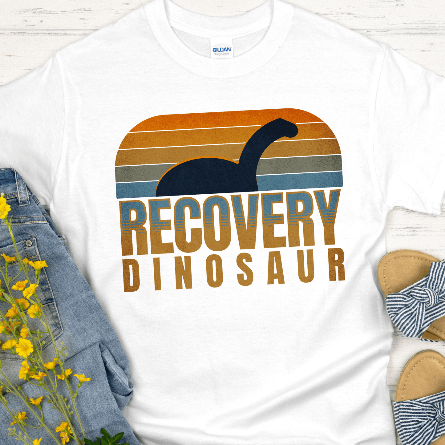Recovery T-Shirt | Inspiring Sobriety |  Recovery Dinosaur
