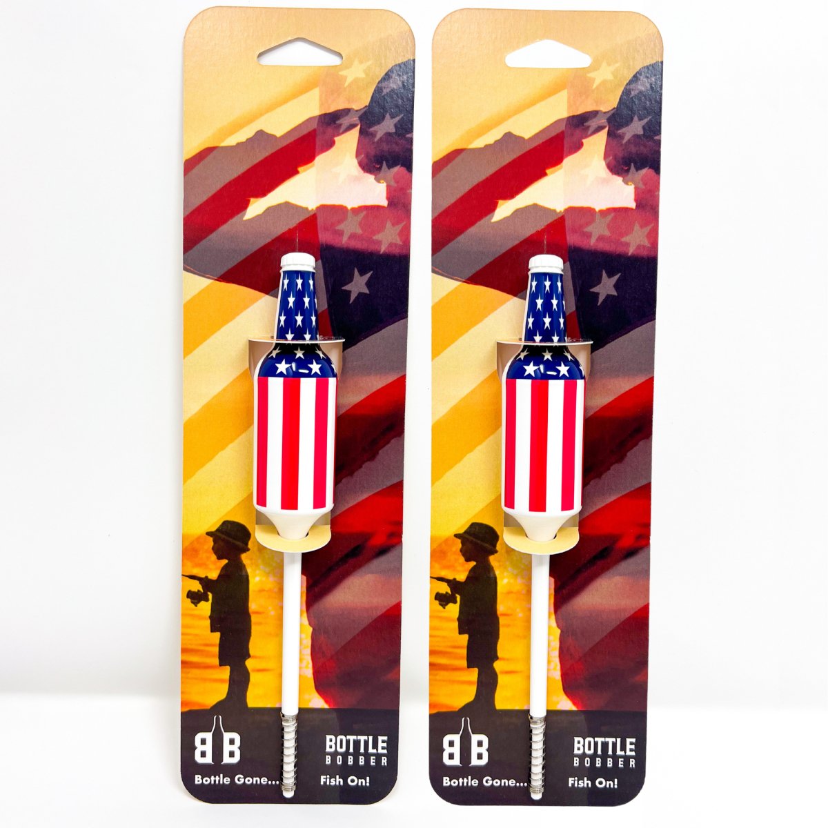 American Flag Fishing Bobbers (2 Pack) – Patriotic Slip Bobbers – Veterans & Dad Gift