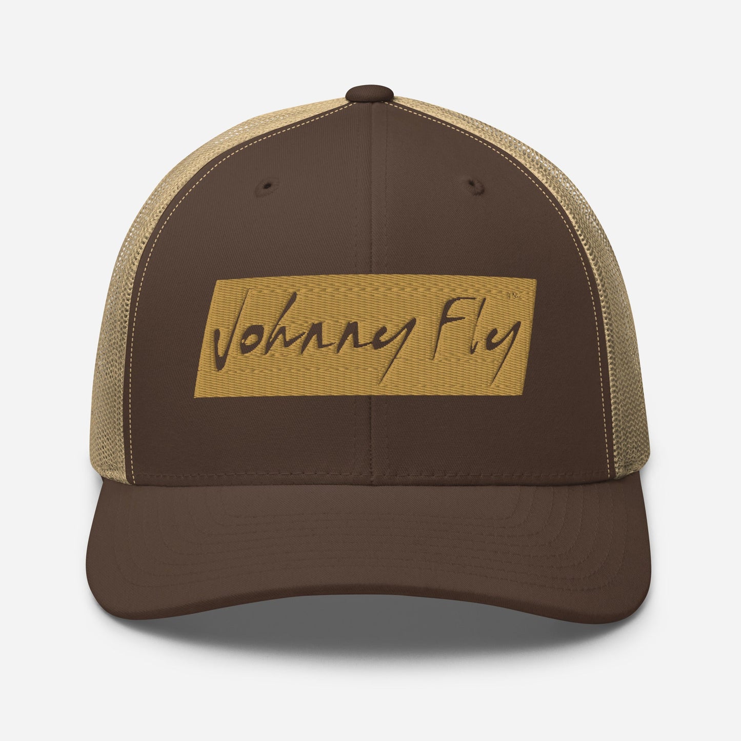 Block Logo Trucker Cap || Sand