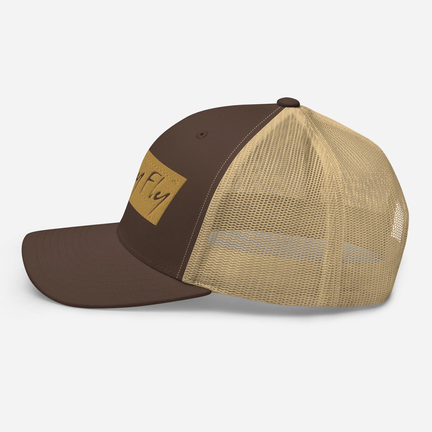 Block Logo Trucker Cap || Sand