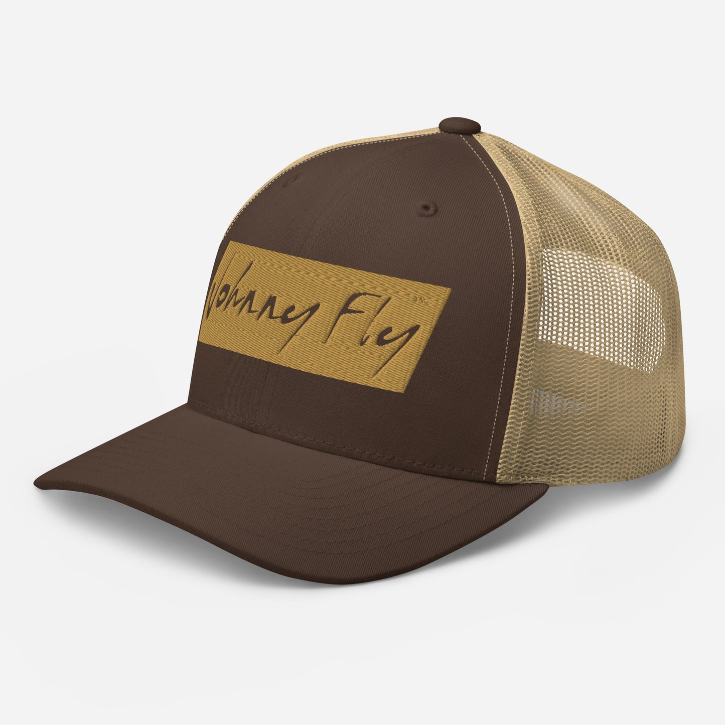 Block Logo Trucker Cap || Sand