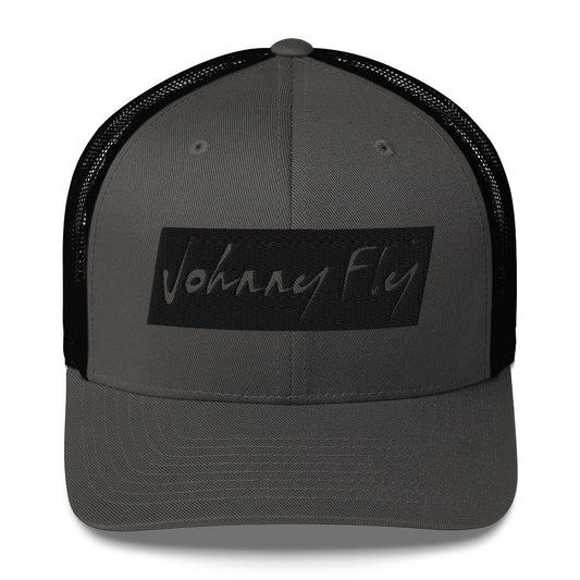 Block Logo Trucker Hat || Grey