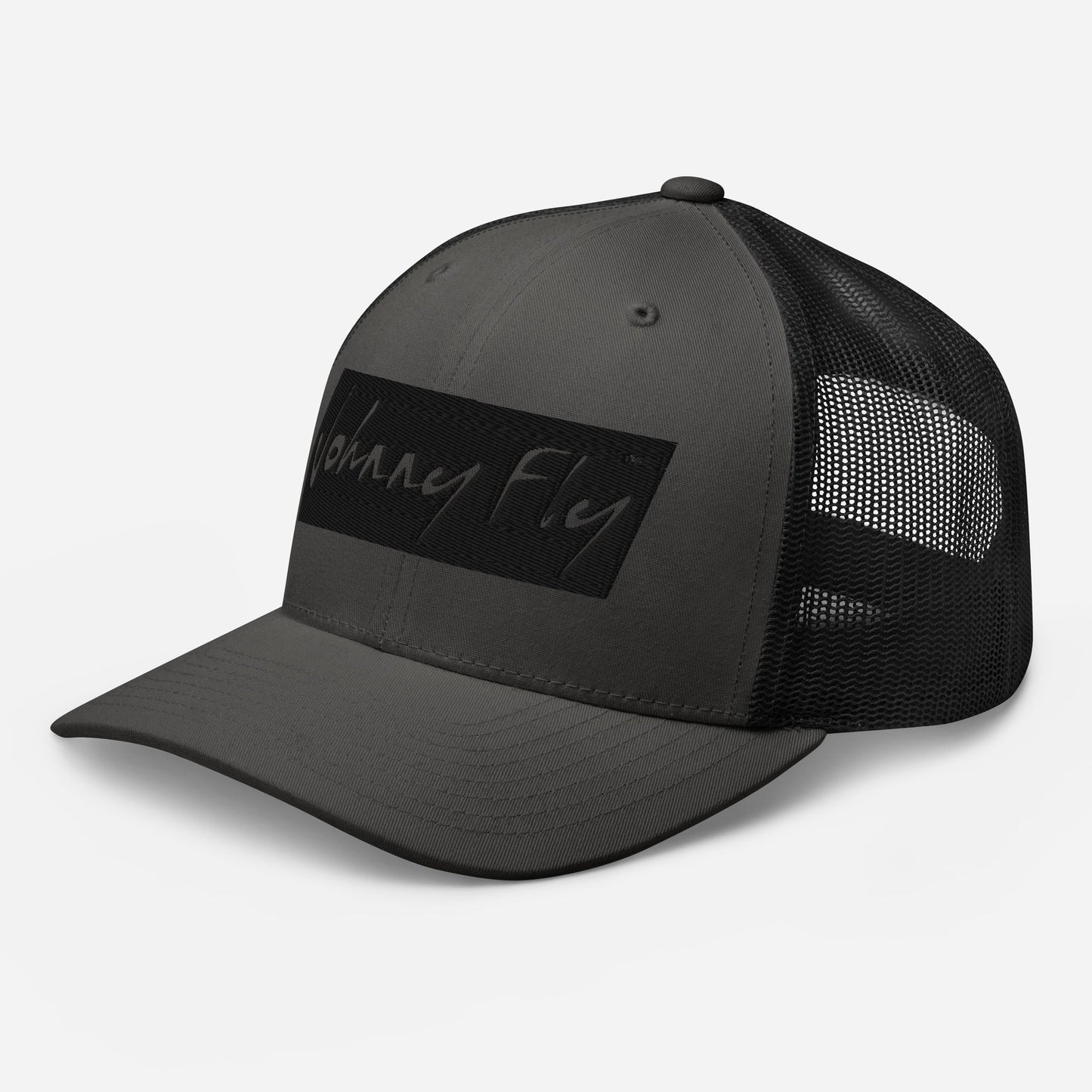 Block Logo Trucker Hat || Grey