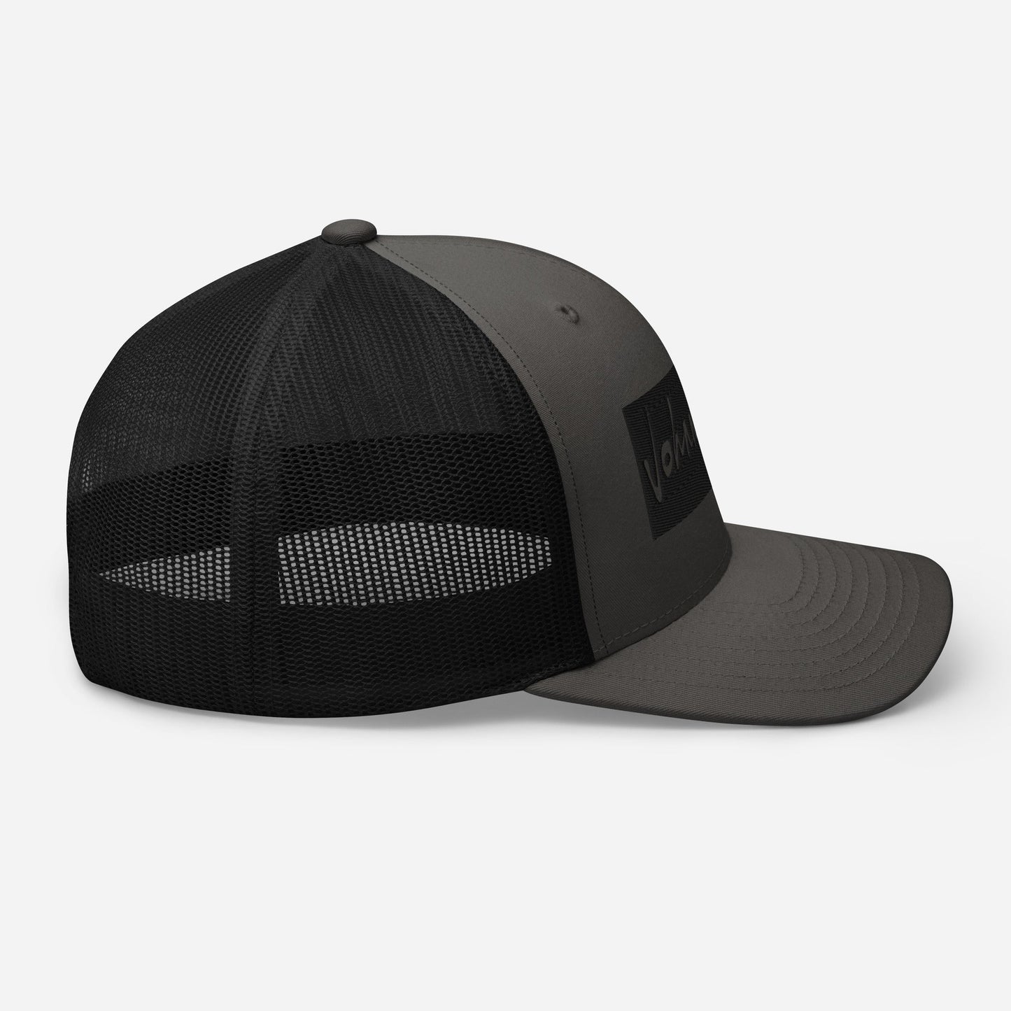 Block Logo Trucker Hat || Grey