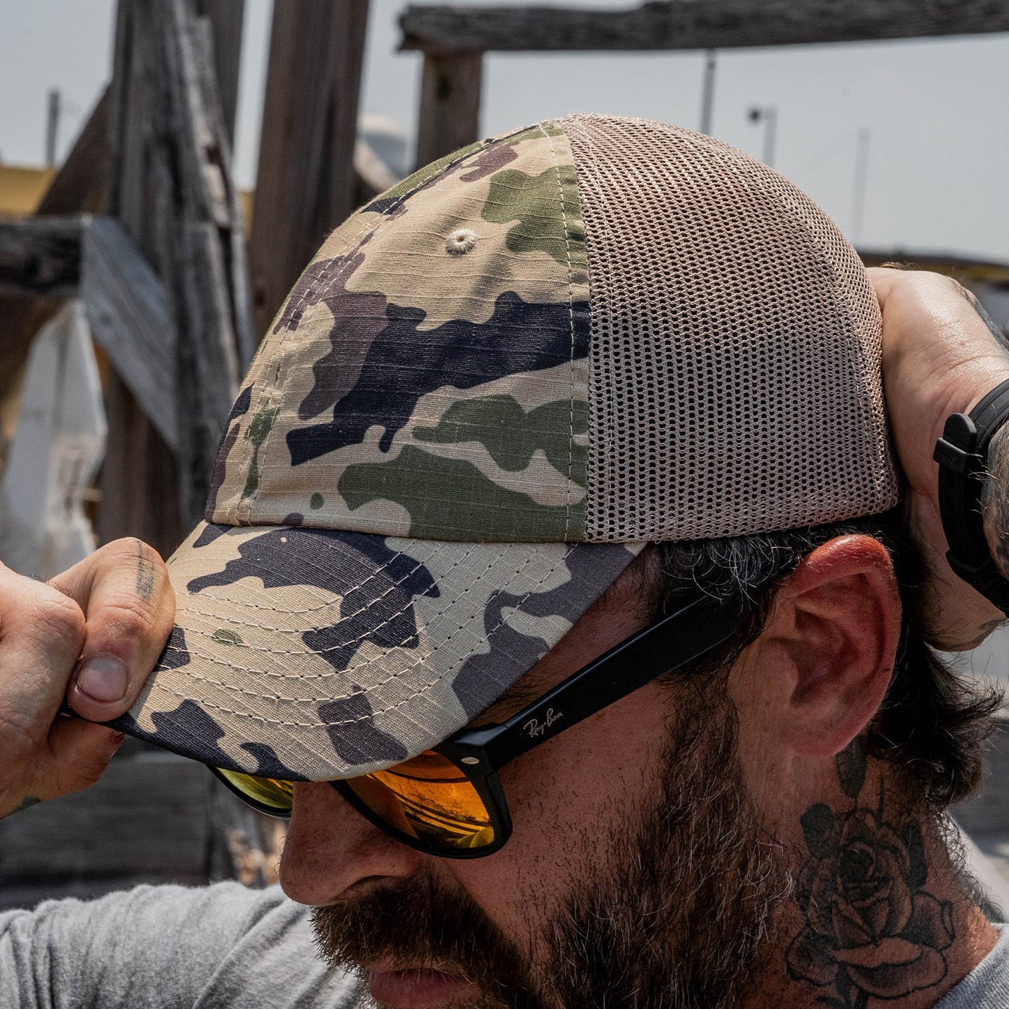 Ripstop Tactical Mesh Snapback Hat
