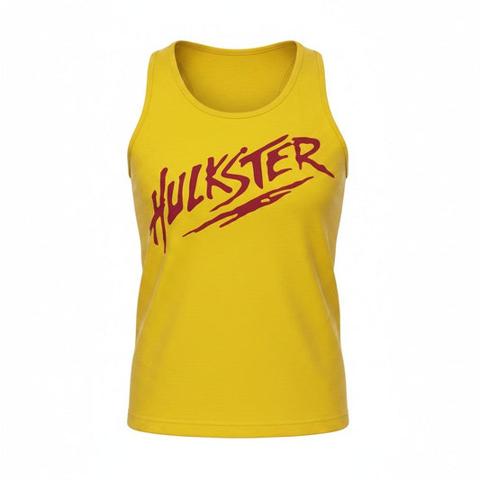 Sleeveless Yellow Hulkster Cut Off Tank Top