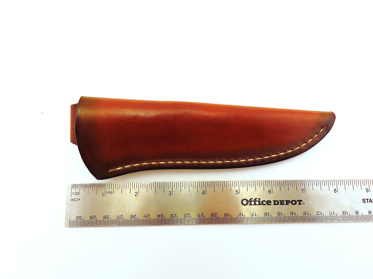 Ragweed Forge Mora Knife Sheath #7 Narrow -  8/9oz Leather - Hand Made in our leather shop!