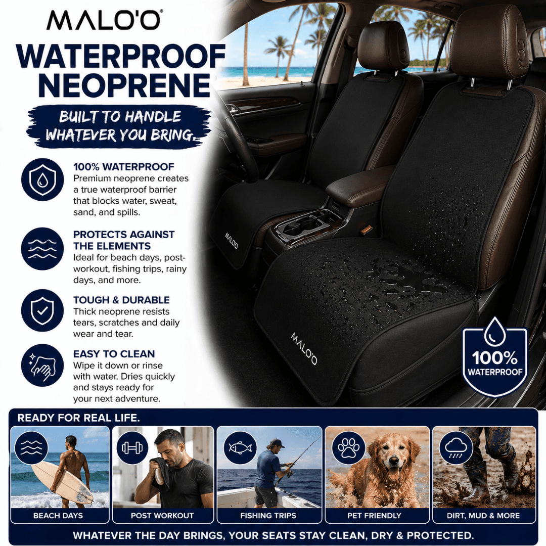 SeatGuard Waterproof Car Seat Cover (2-Pack) – Durable Seat Protector for Beach, Gym & Pets