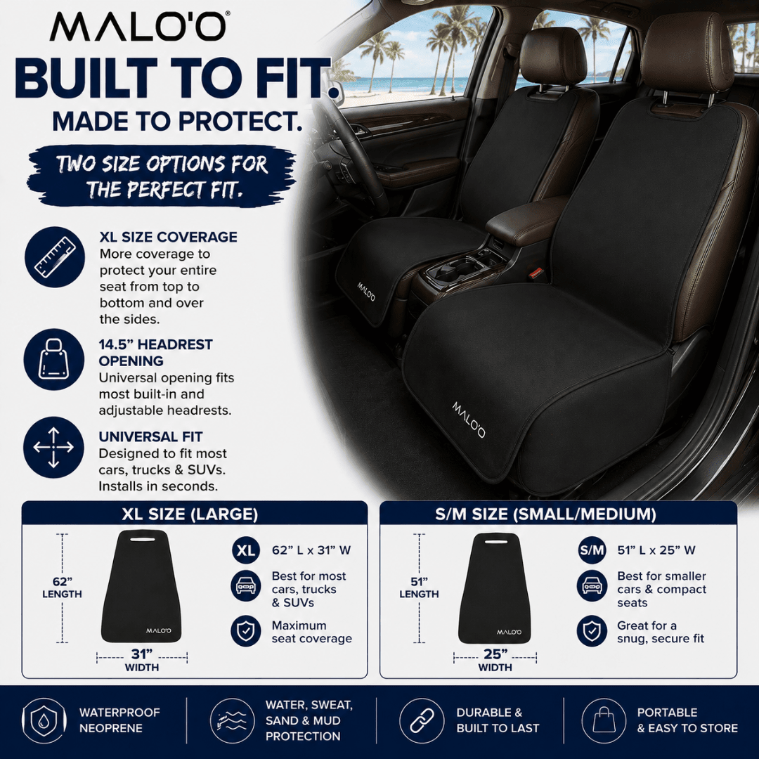 SeatGuard Waterproof Car Seat Cover (2-Pack) – Durable Seat Protector for Beach, Gym & Pets