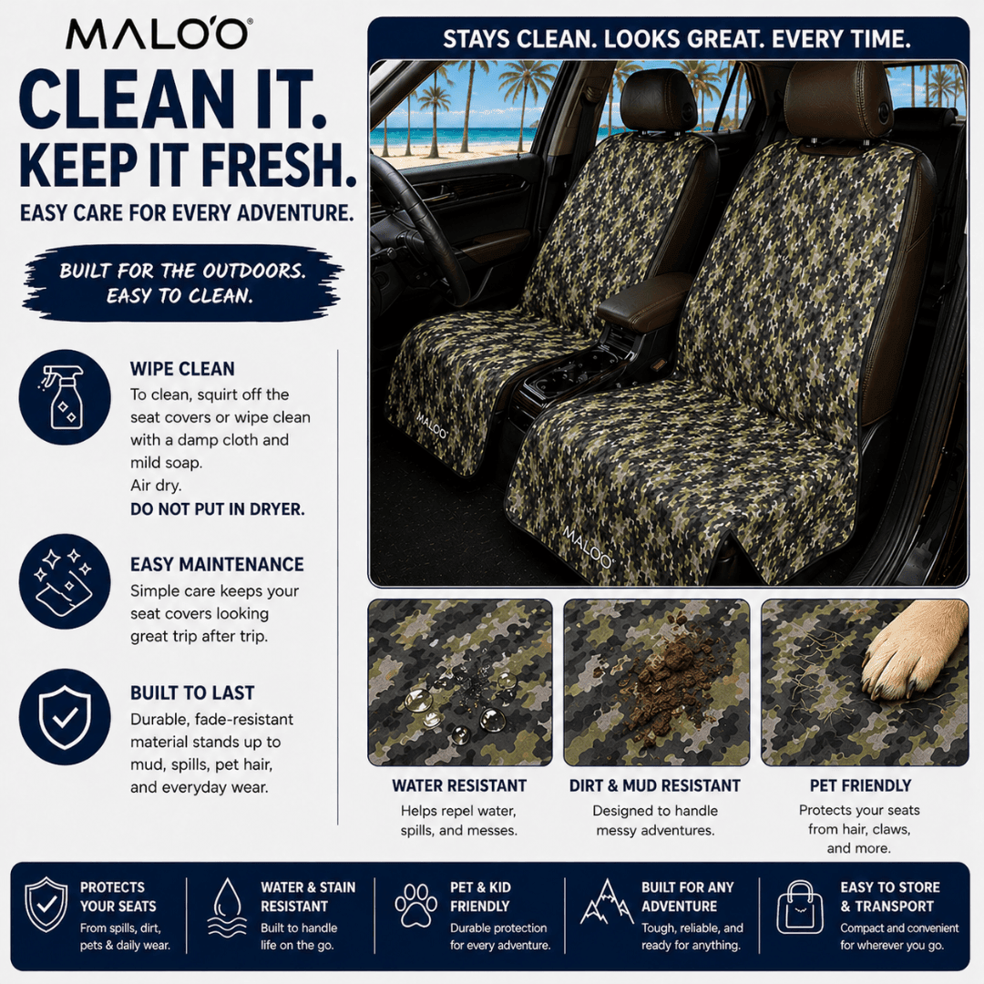 SeatGuard Waterproof Car Seat Cover (2-Pack) – Durable Seat Protector for Beach, Gym & Pets