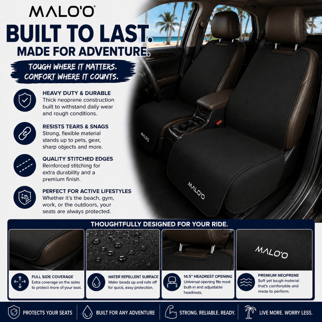 SeatGuard Waterproof Car Seat Cover (2-Pack) – Durable Seat Protector for Beach, Gym & Pets