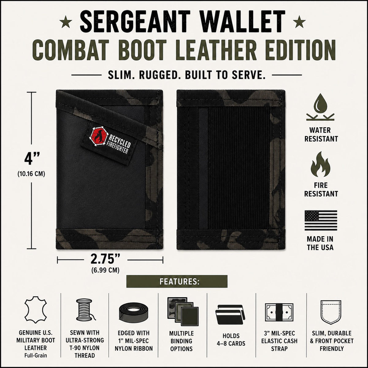 Sergeant Wallet - Combat Boot Leather Edition