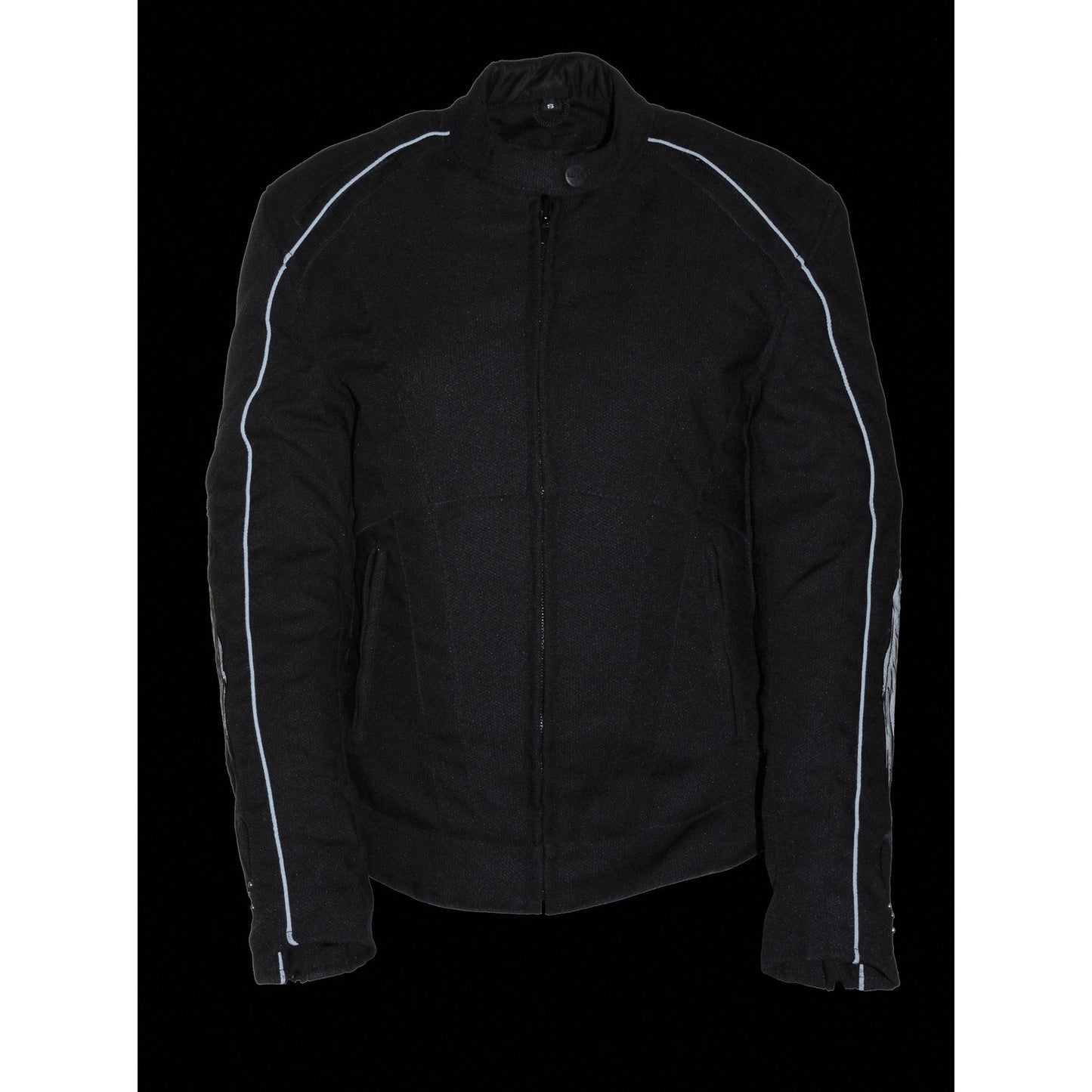 Milwaukee Leather SH1954 Women's Black Textile Jacket with Stud and Wings Detailing