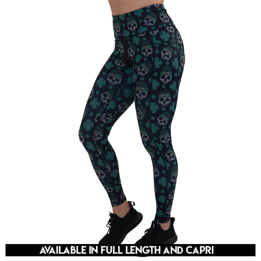 Shamrock Skulls Leggings