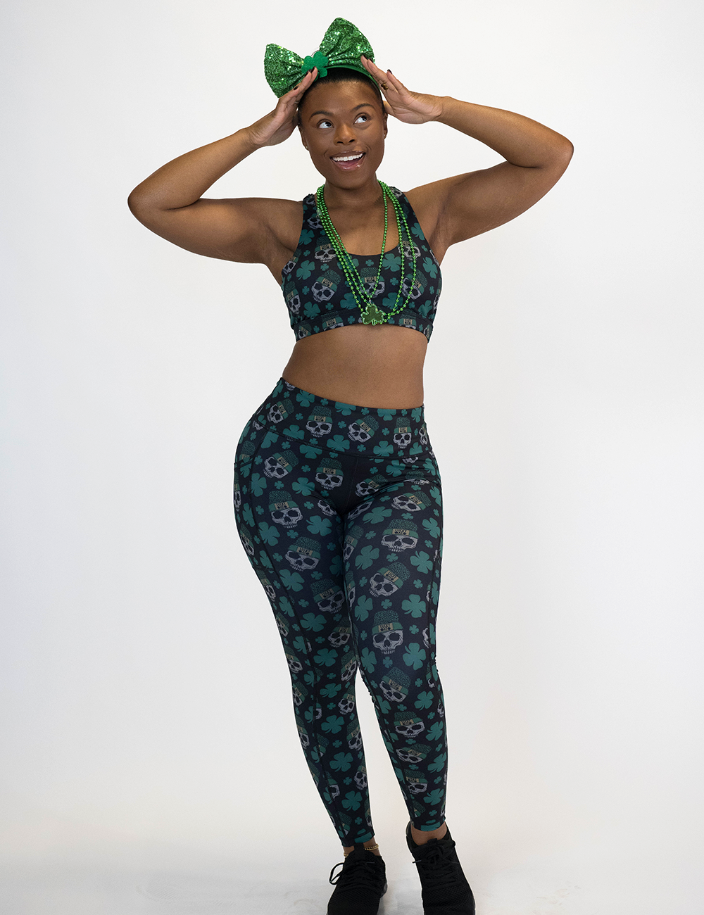 Shamrock Skulls Leggings