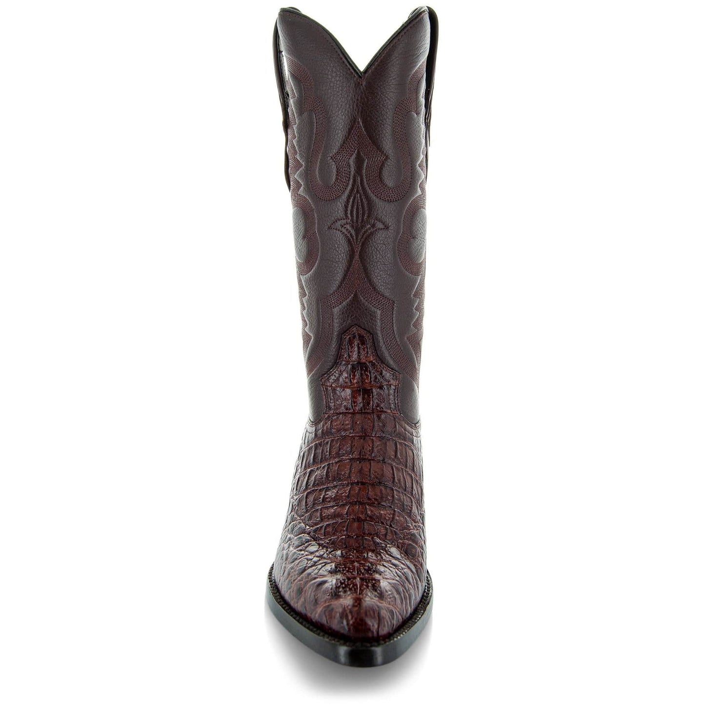 Soto Boots Men's Gator Tail Print Cowboy Boots Cognac (H7006)