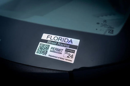 Street Racing Permit Sticker 3.5" - All States
