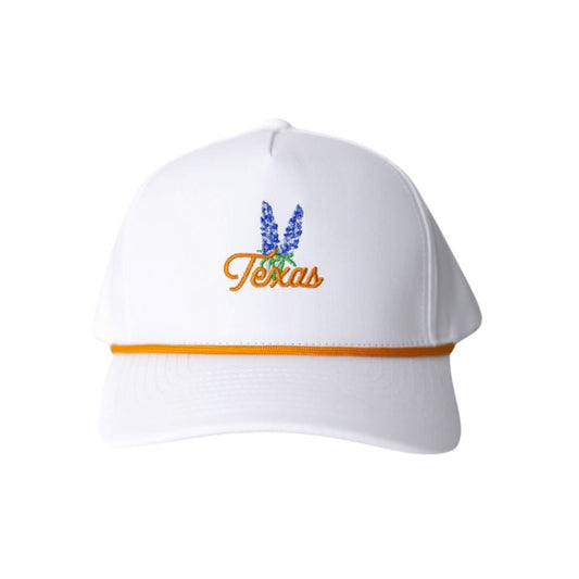 Texas Bluebonnet Burnt Orange Rope Hat