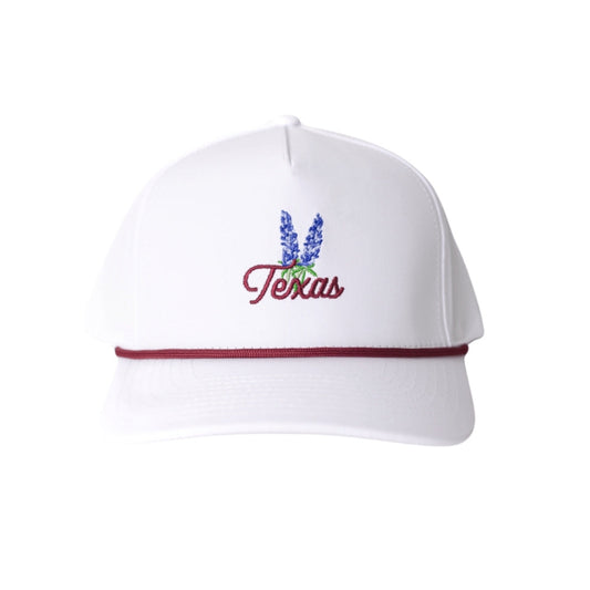 Texas Bluebonnet Maroon Rope Hat