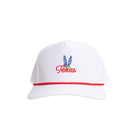 Texas Bluebonnet Red Rope Hat