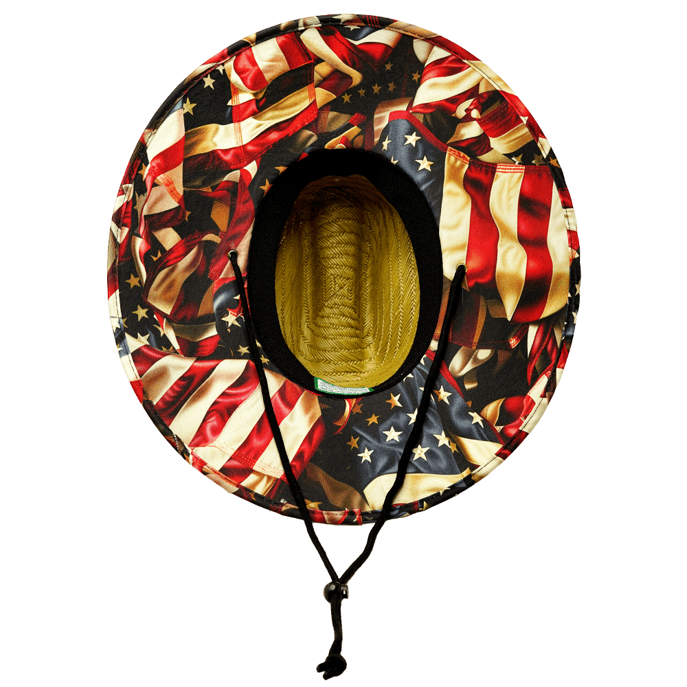 THB Straw - Sun Hat - Flag