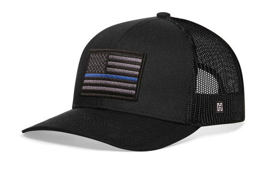 Thin Blue Line Trucker Hat  |  Tactical Police Snapback