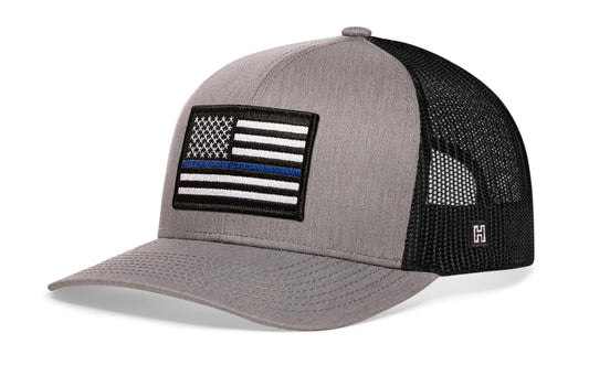 Thin Blue Line Trucker Hat  |  Police Snapback