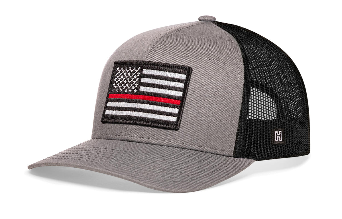 Thin Red Line Trucker Hat  |  Firefighter Snapback