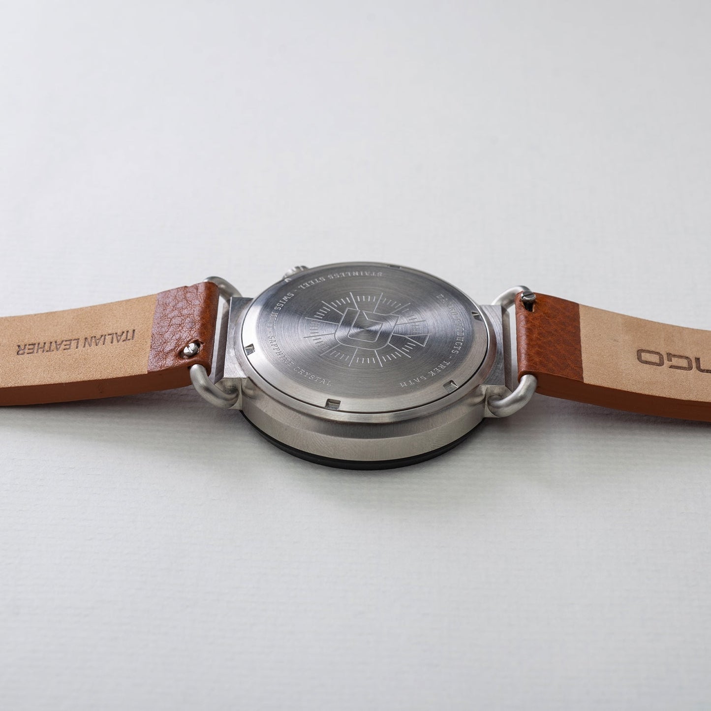 TK-01 - Trek Watch with Italian Leather Strap - Whiskey Brown