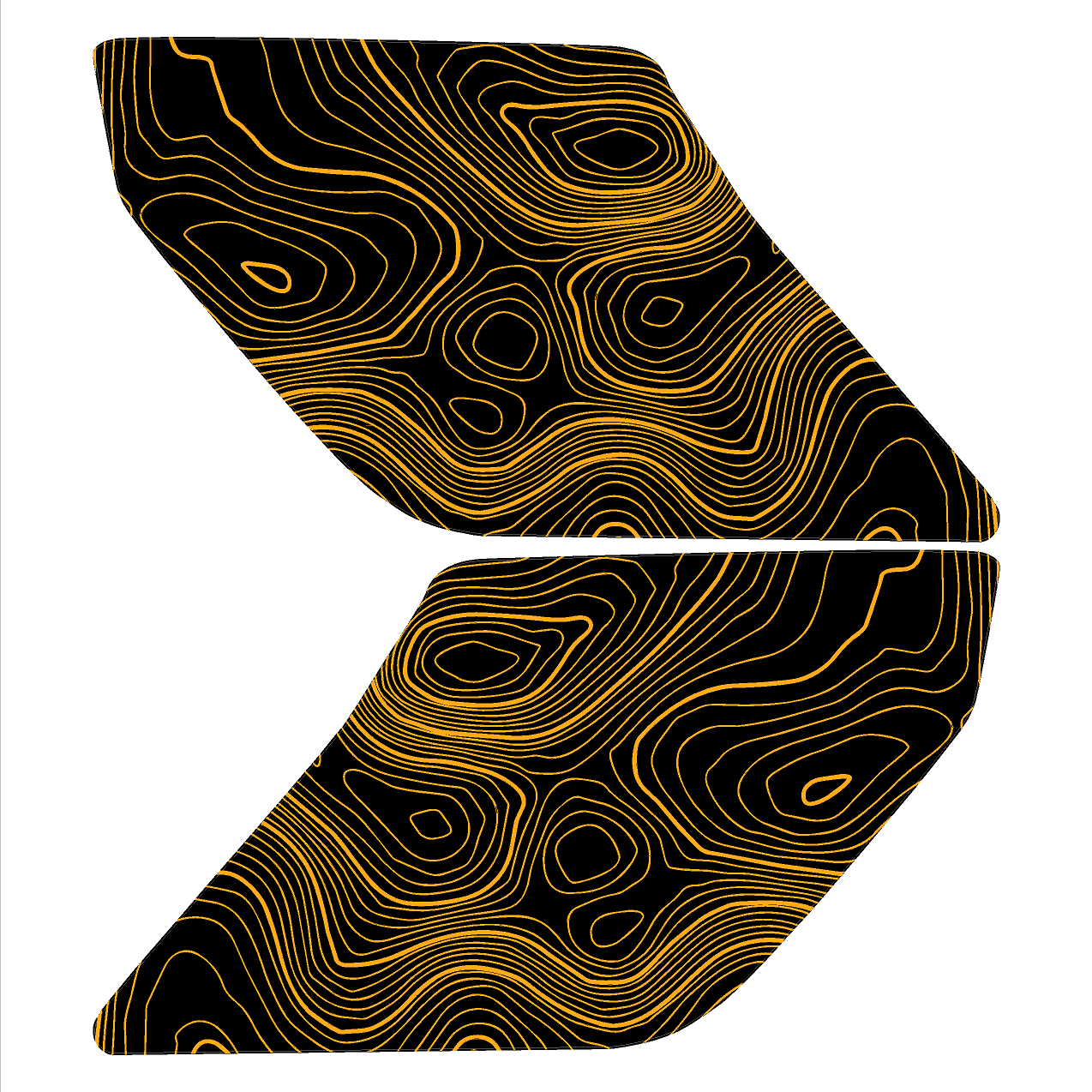 Topo Interior Sun Visor Overlays (Printed Series) - 2021+ Bronco (with Homelink)