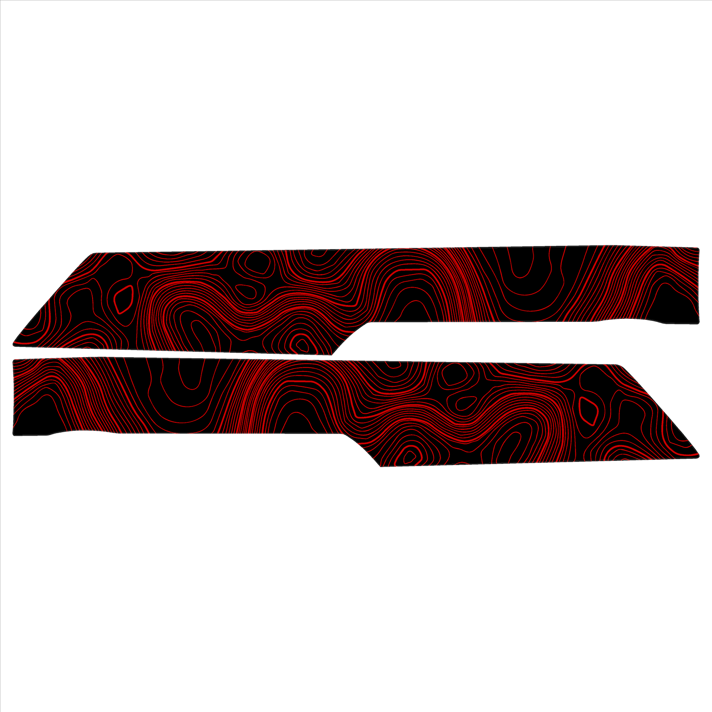 Topo Front Interior Upper Door Card Insert Overlays (Printed Series) - 2021+ Bronco 4 Door