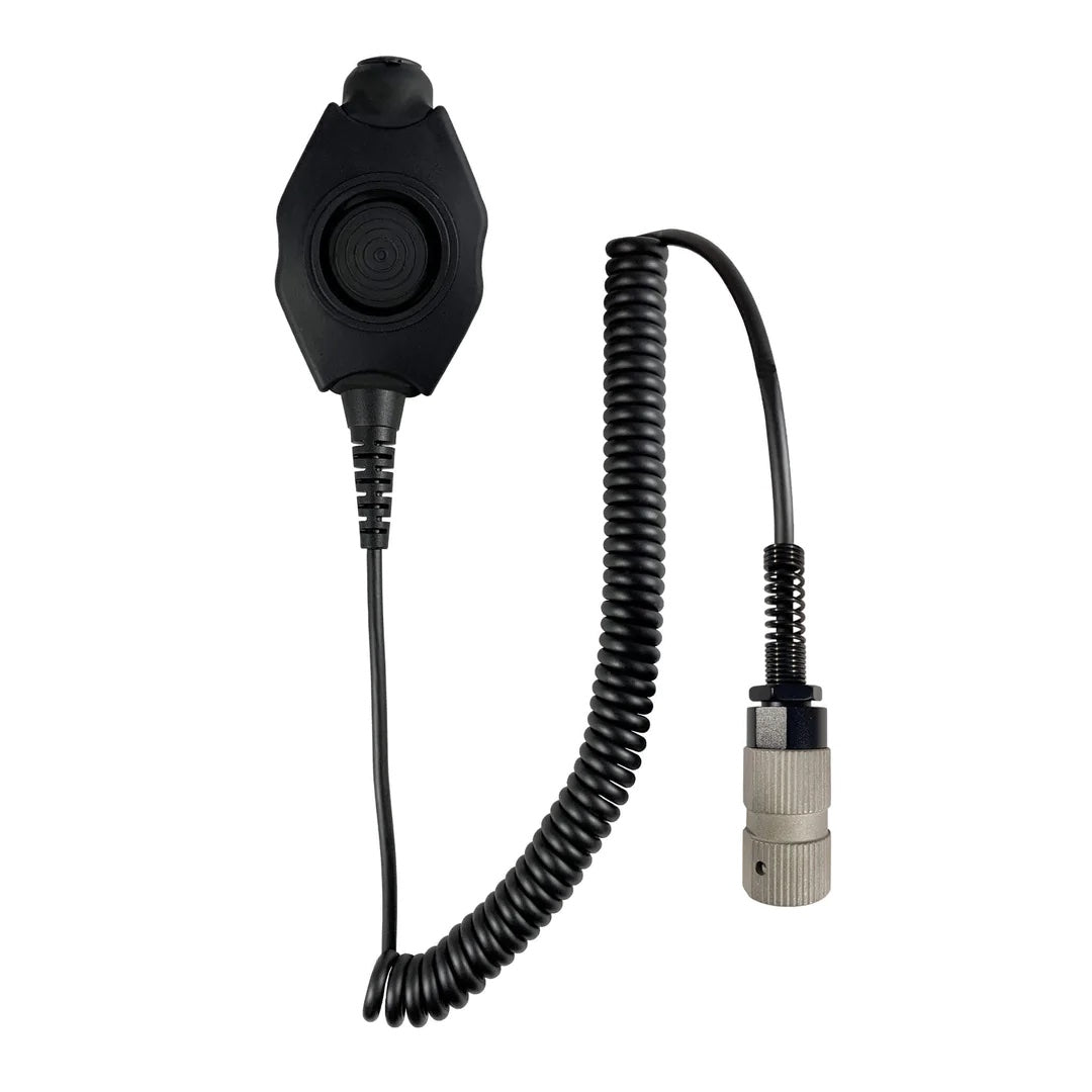 PolTact V2 Tactical Comms Helmet Headset w/ Active Hearing Protection - Harris/Thales/Tri- PRC, Falcon Series, MBITR Series, (NATO U229/U329 Connector)