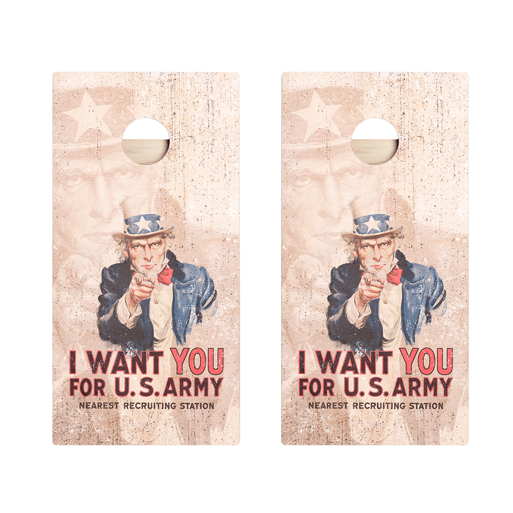 Uncle Sam Star Cornhole Boards