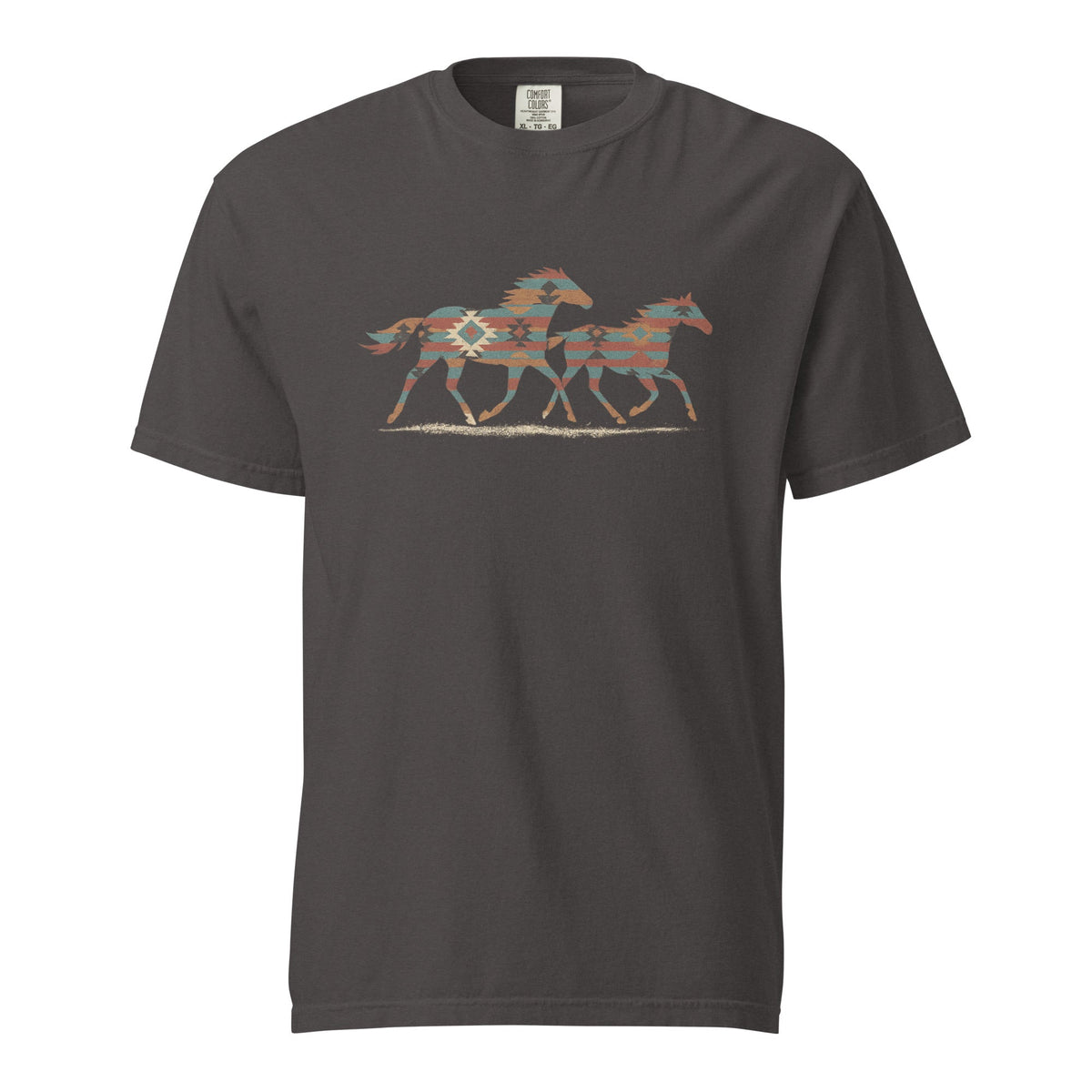 Tribal Running Horses Heavyweight T-Shirt