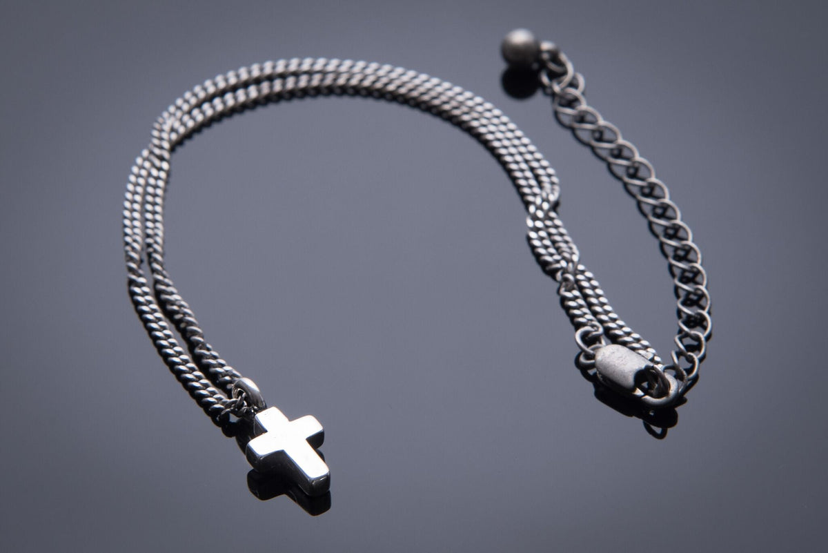 Mini Cross of Comfort Necklace - Sterling Silver Choker Charm