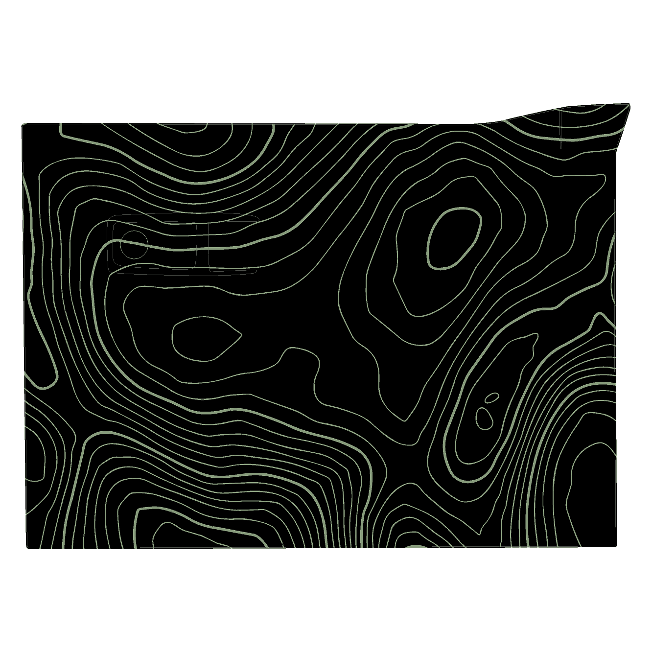 Topo Glovebox Overlay Kit (Printed Series) - 2021+ Bronco