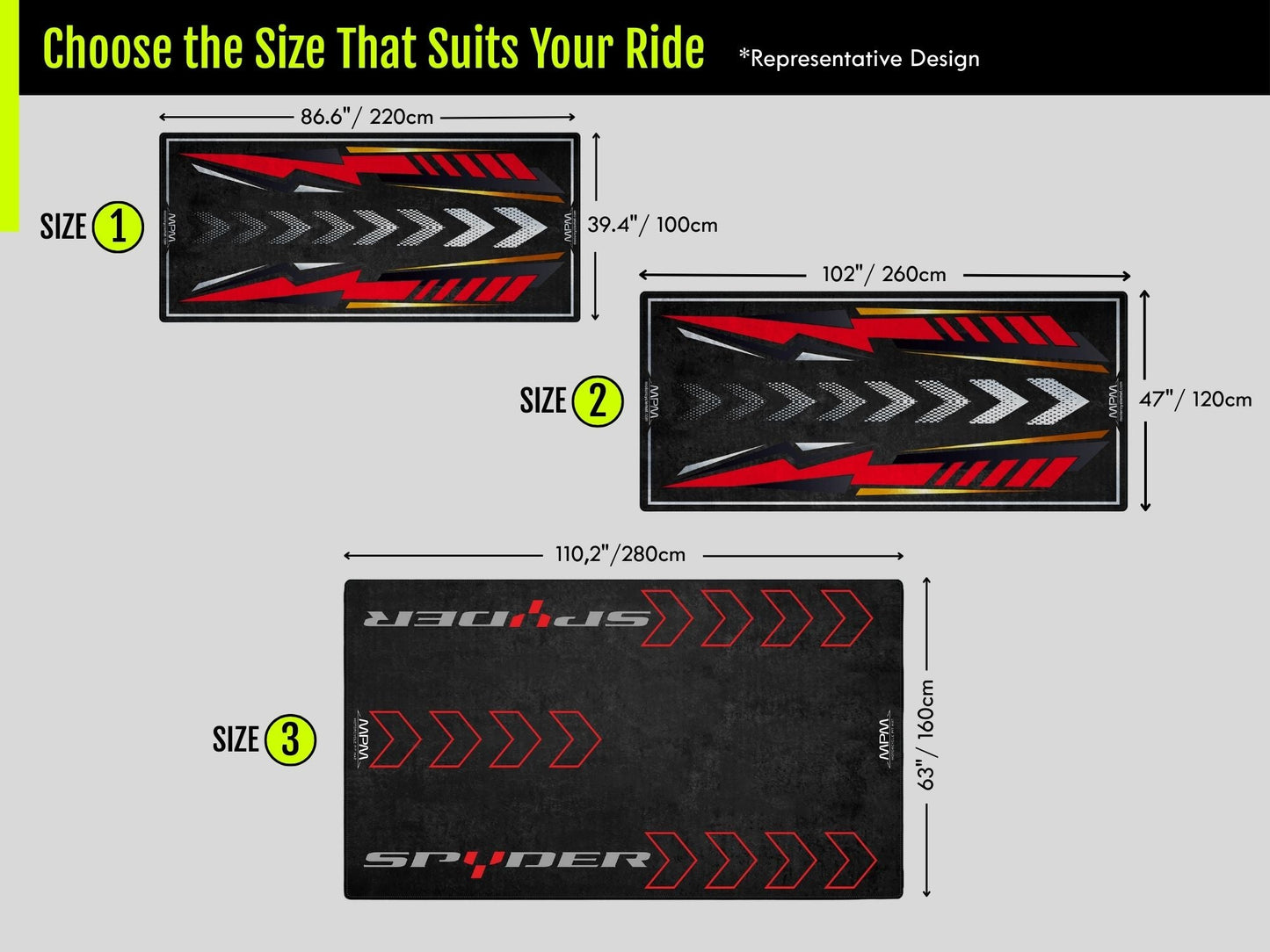 Custom Design MPM Motorcycle Mat – Special Design for You and Your Motorcycle!