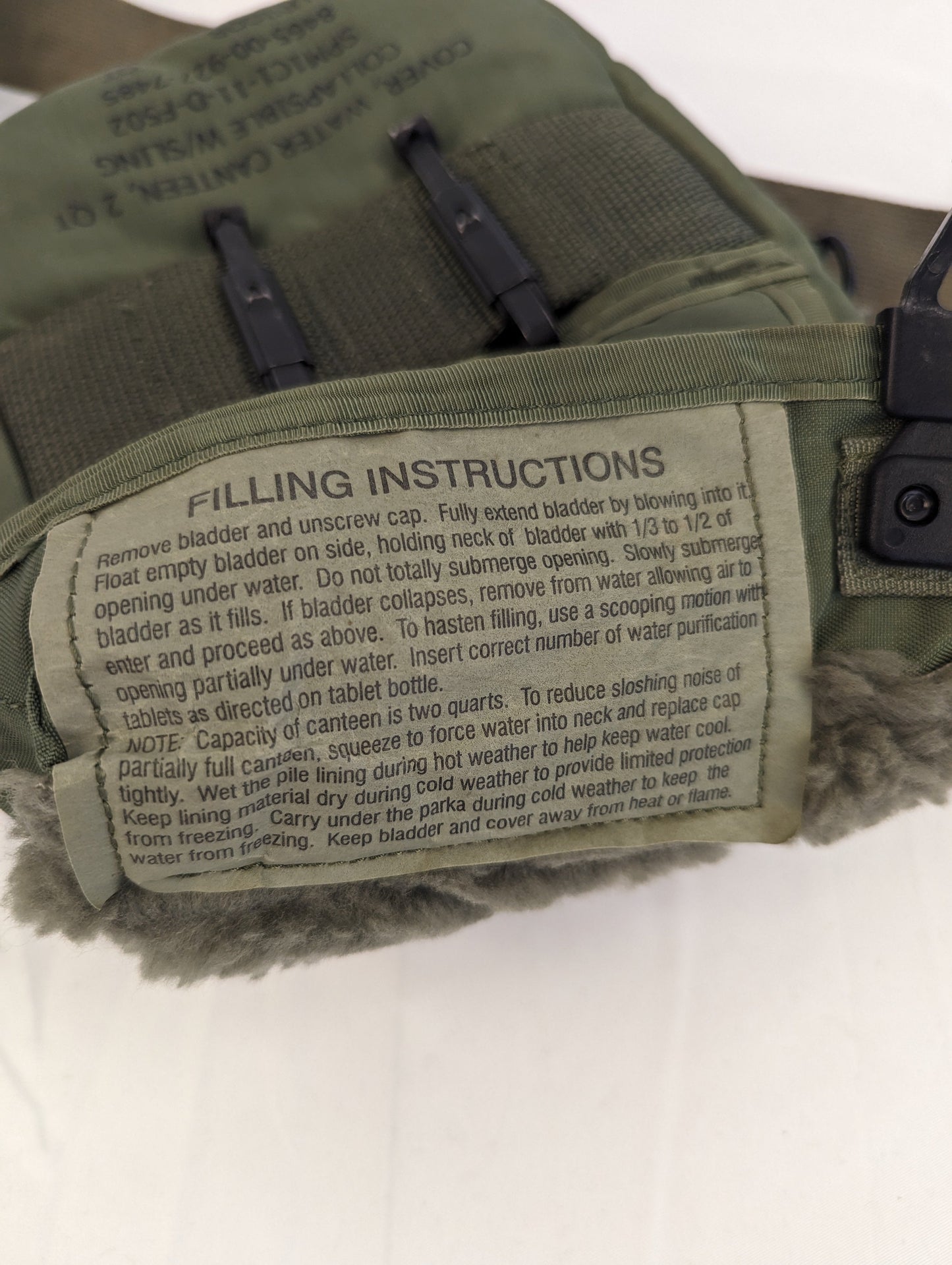 2Qt. Collapsible Water Canteen w/ Water Cover + Sling