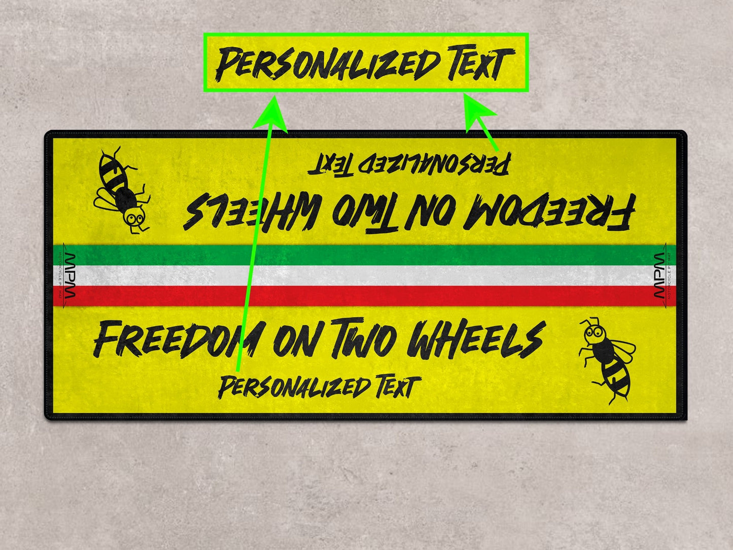 MPM Motorcycle Mat for Vespa (Freedom On Two Wheels) - MM7217