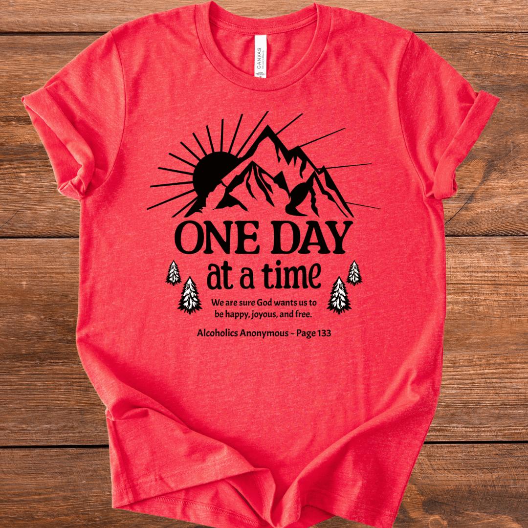 Vintage Recovery T-Shirt | Inspiring Sobriety |  One Day at a Time