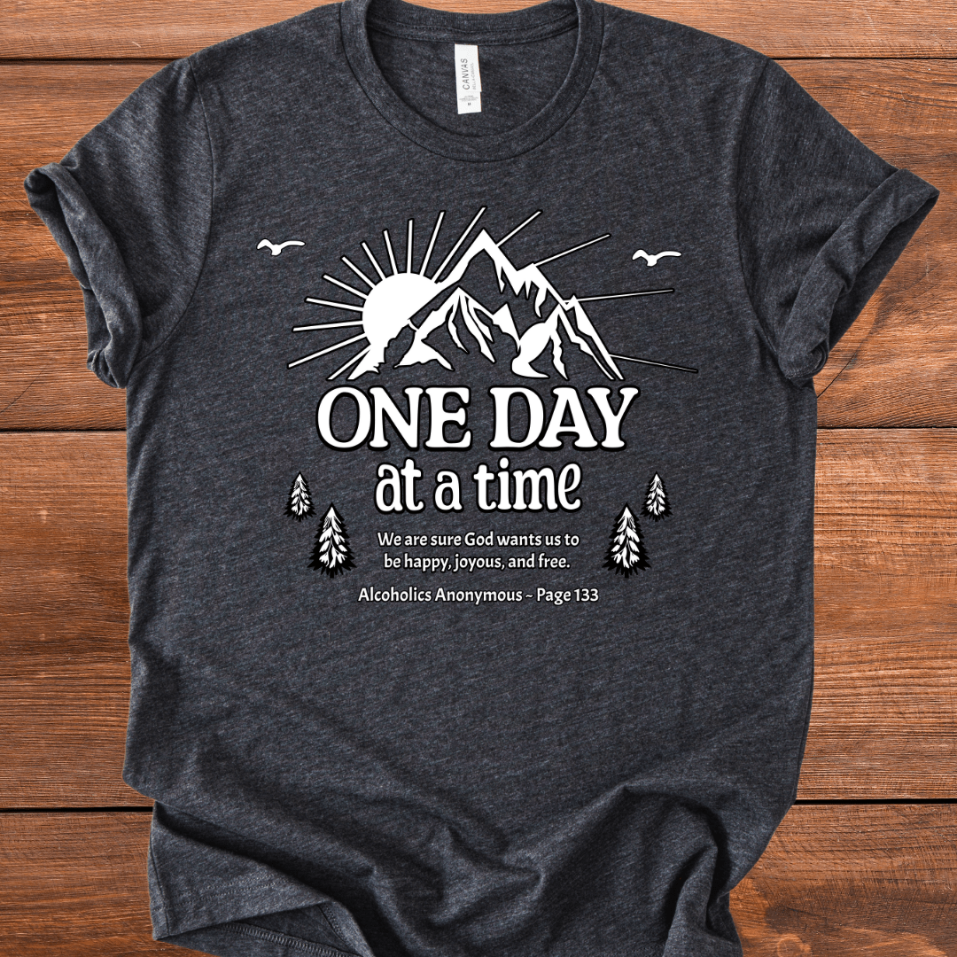 Vintage Recovery T-Shirt | Inspiring Sobriety |  One Day at a Time