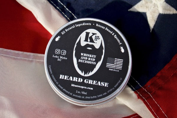 Whiskey & Bad Decisions Beard Grease (Spice, Vanilla)