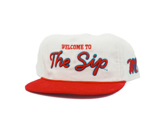 White Corduroy Welcome To The Sip