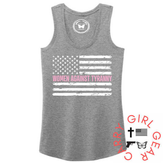 WOMAN AGAINST TYRANNY TANK TOP