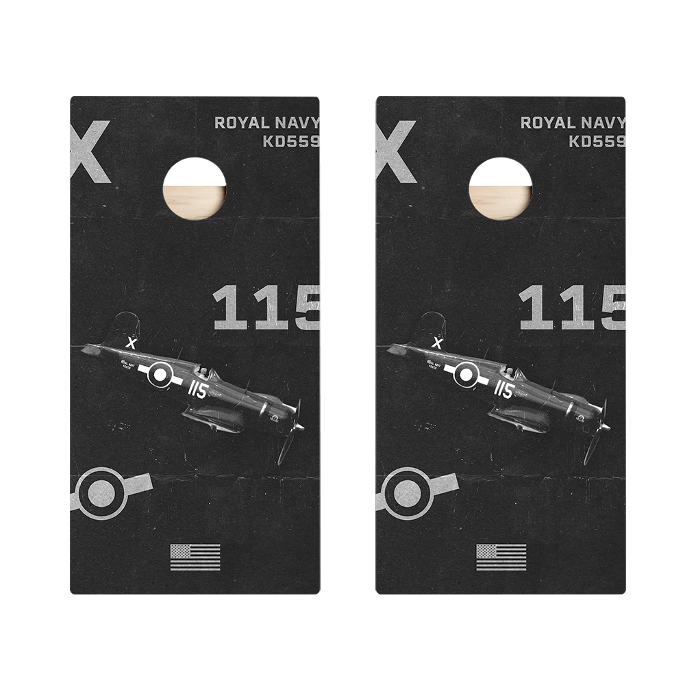 WW2 Plane Star Cornhole Boards