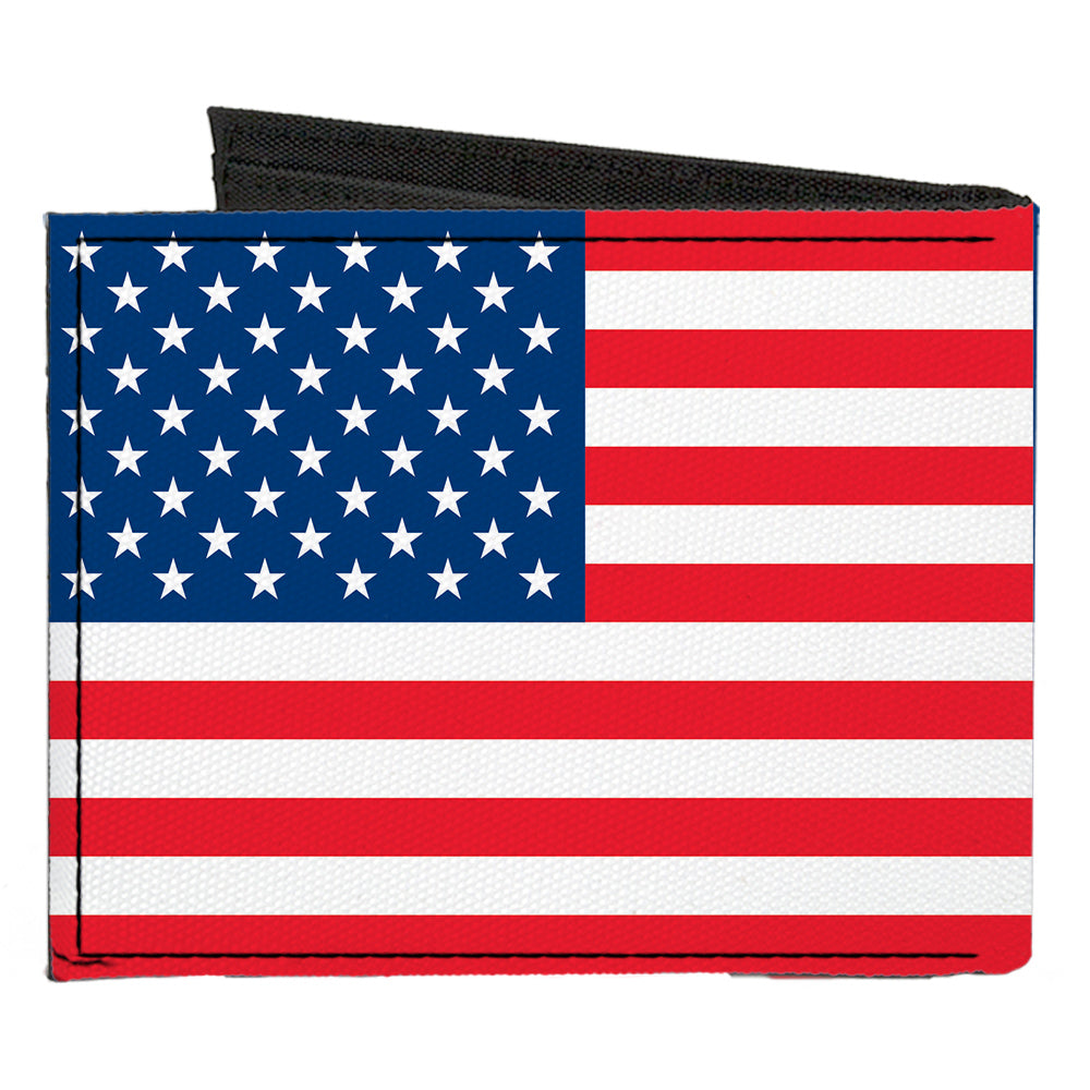 Canvas Bi-Fold Wallet - United States Flag