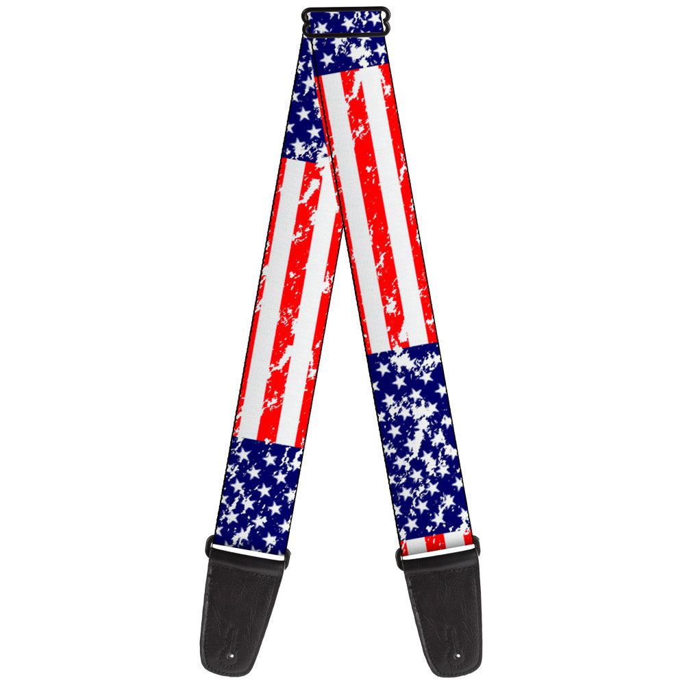 Guitar Strap - United States Flags Weathered