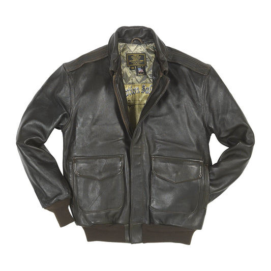 Men's Antique Lambskin Leather Jacket Z2567MM in Brown